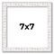 Square Textured White Picture Frame - UV Acrylic, Foam Board Backing, Hanging Hardware